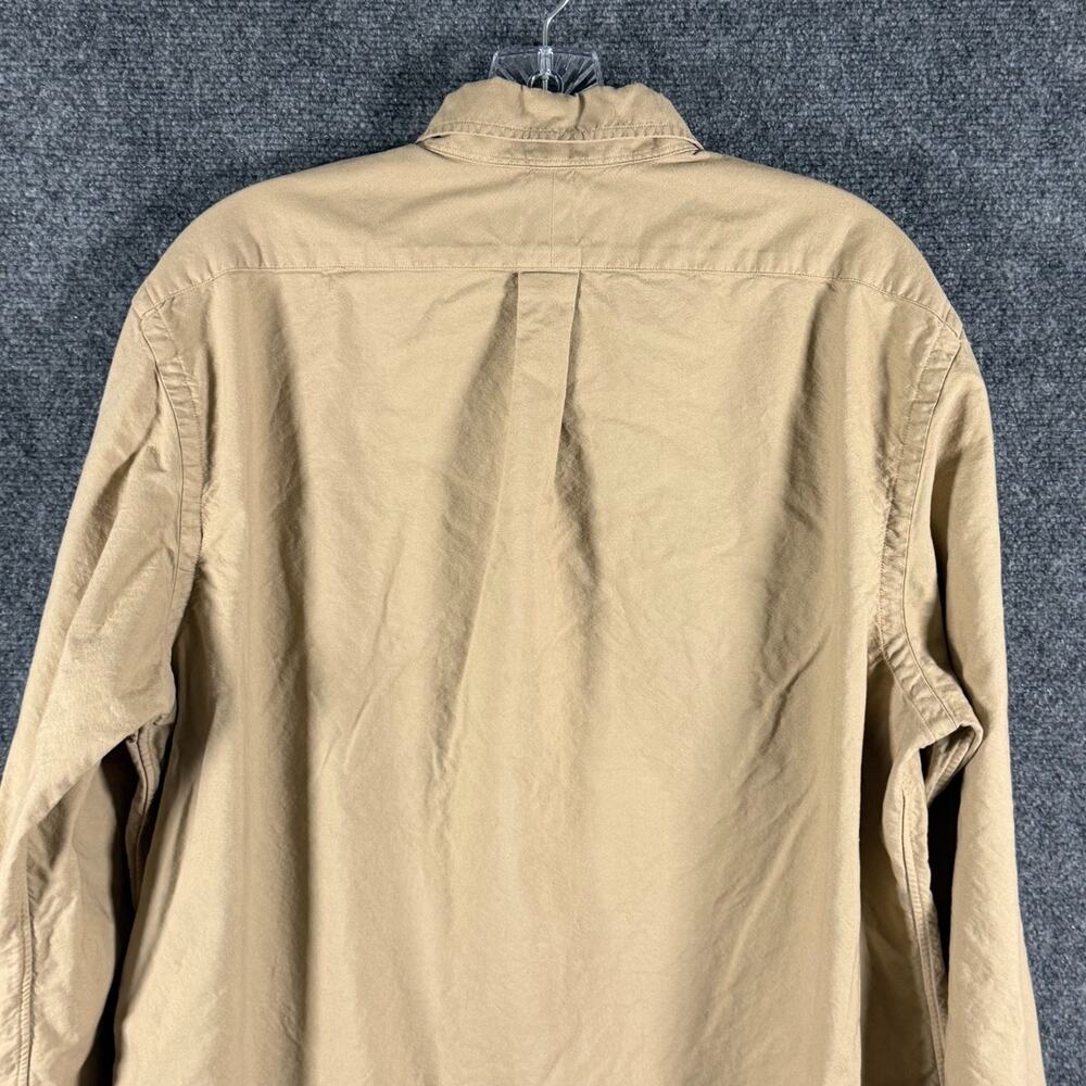 Ralph Lauren Oxford LS Shirt Mens L Tan Khaki Classic Fit Cotton Button Down - Picture 5 of 13